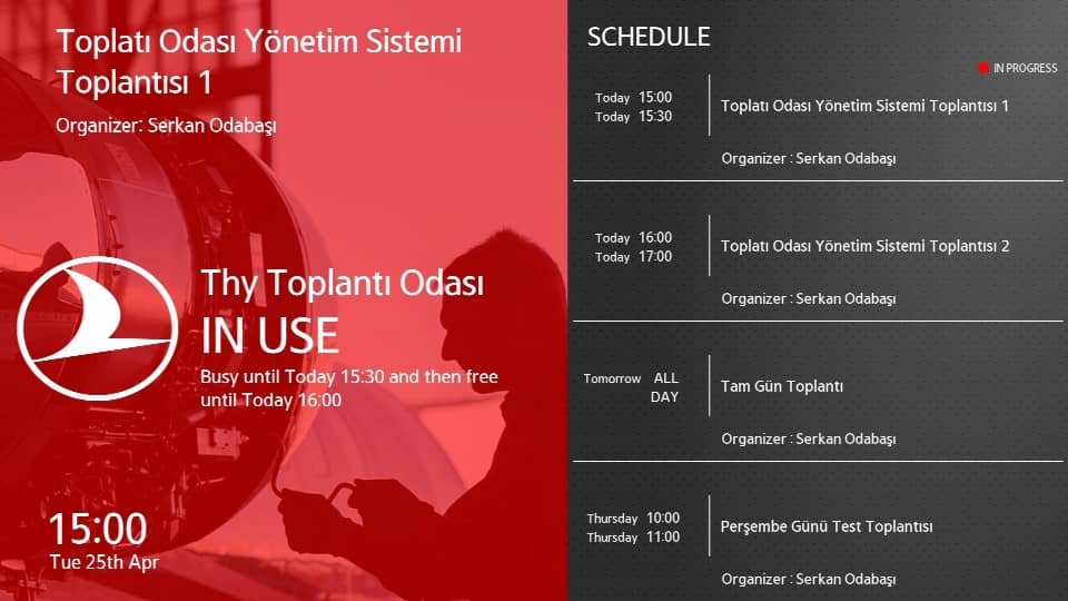 Toplantı Odası Bilgilendirme Ekranları ve Rezervasyon Sistemleri